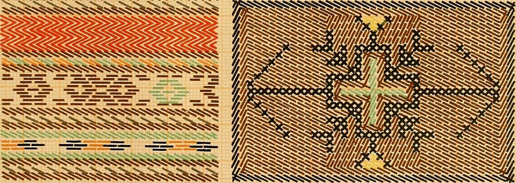 An illustration from Mordvalaisten pukuja kuoseja. Trachten und Muster der Mordvinen, 1896, leaf 390