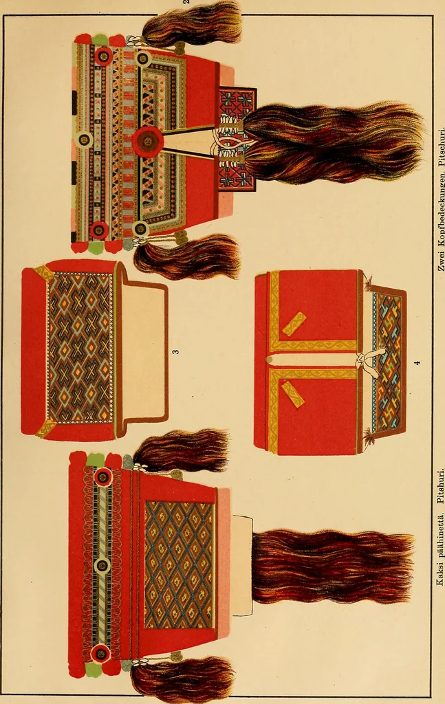 An illustration from Mordvalaisten pukuja kuoseja. Trachten und Muster der Mordvinen, 1896, leaf 400