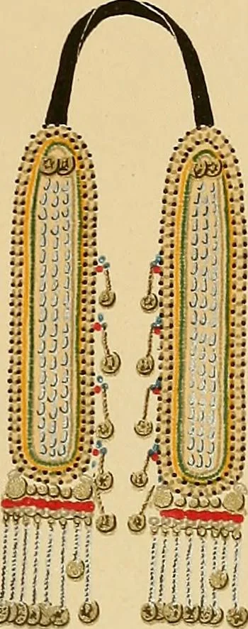 An illustration from Mordvalaisten pukuja kuoseja. Trachten und Muster der Mordvinen, 1896, leaf 408