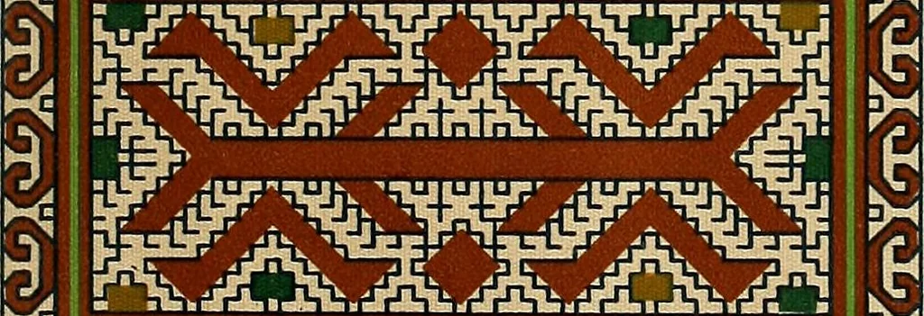 An illustration from Mordvalaisten pukuja kuoseja. Trachten und Muster der Mordvinen, 1896, leaf 418