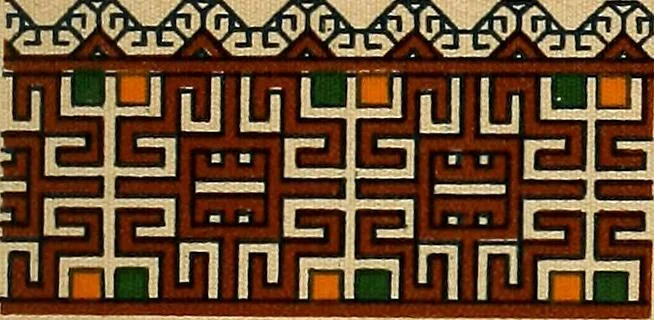 An illustration from Mordvalaisten pukuja kuoseja. Trachten und Muster der Mordvinen, 1896, leaf 420