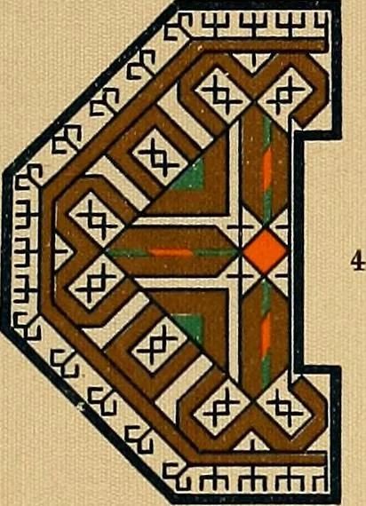 An illustration from Mordvalaisten pukuja kuoseja. Trachten und Muster der Mordvinen, 1896, leaf 422