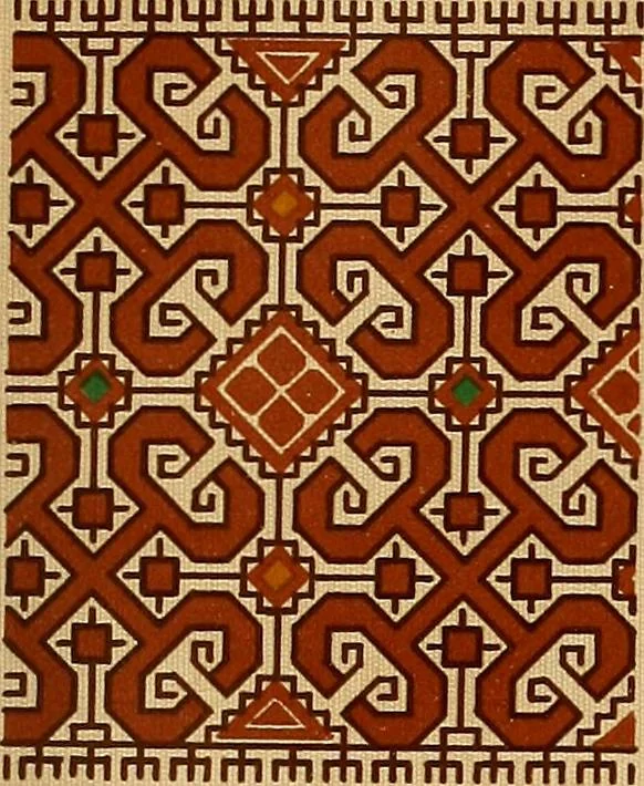 An illustration from Mordvalaisten pukuja kuoseja. Trachten und Muster der Mordvinen, 1896, leaf 426
