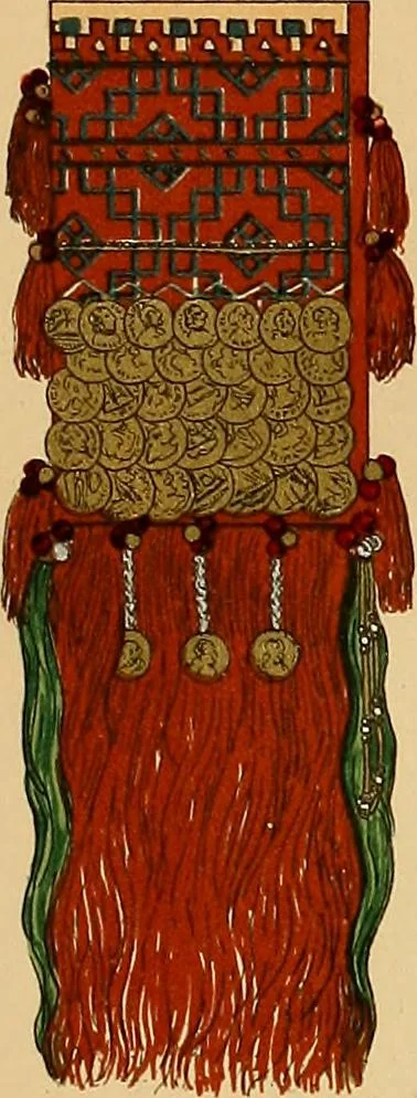An illustration from Mordvalaisten pukuja kuoseja. Trachten und Muster der Mordvinen, 1896, leaf 460