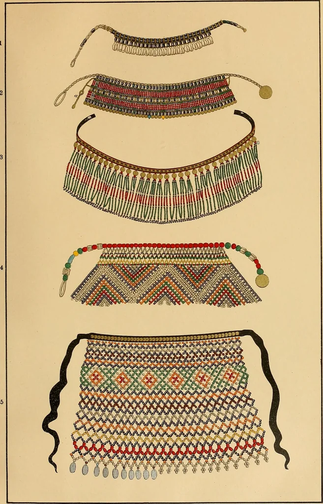 An illustration from Mordvalaisten pukuja kuoseja. Trachten und Muster der Mordvinen, 1896, leaf 470