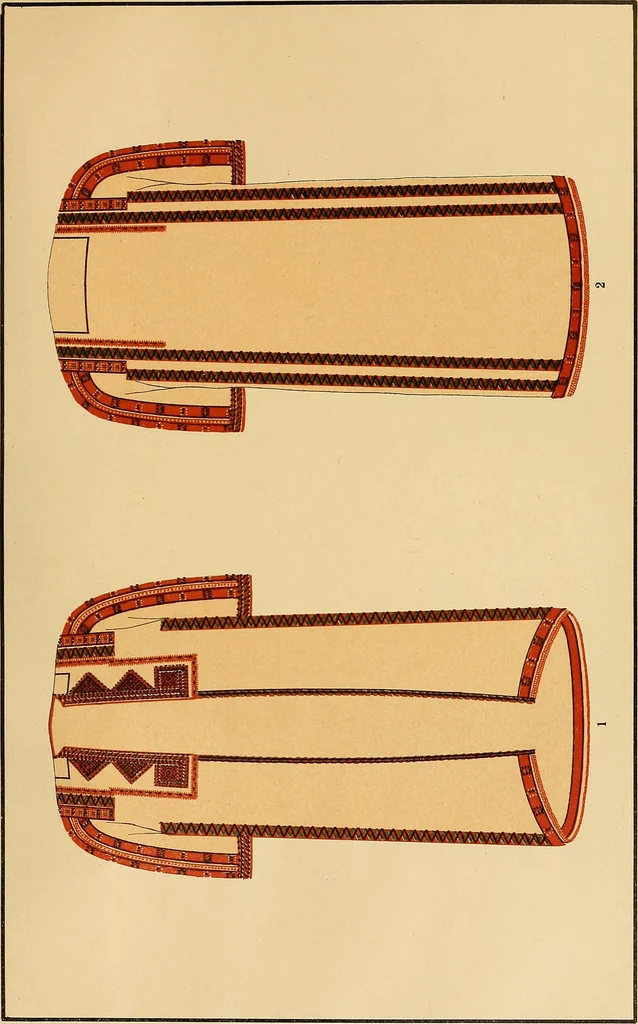 An illustration from Mordvalaisten pukuja kuoseja. Trachten und Muster der Mordvinen, 1896, leaf 474