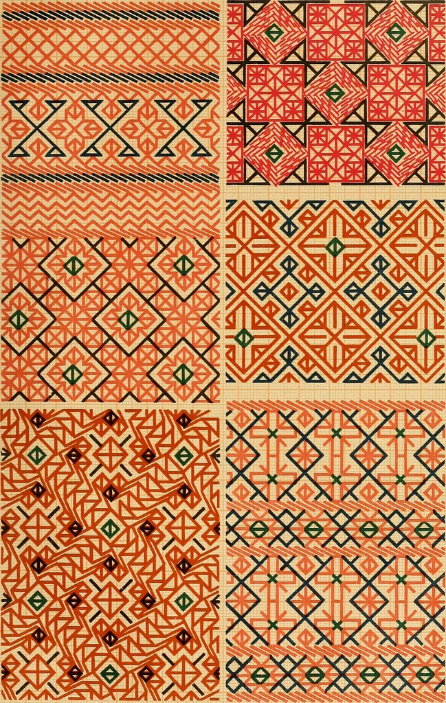 An illustration from Mordvalaisten pukuja kuoseja. Trachten und Muster der Mordvinen, 1896, leaf 496