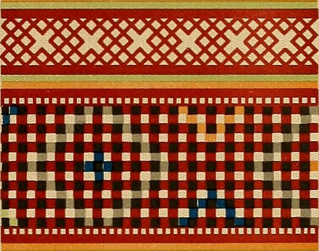 An illustration from Mordvalaisten pukuja kuoseja. Trachten und Muster der Mordvinen, 1896, leaf 514