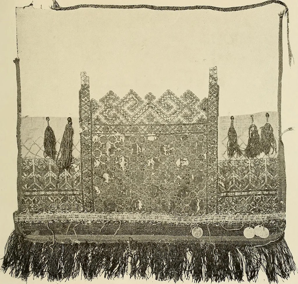 An illustration from Mordvalaisten pukuja kuoseja. Trachten und Muster der Mordvinen, 1896, leaf 536