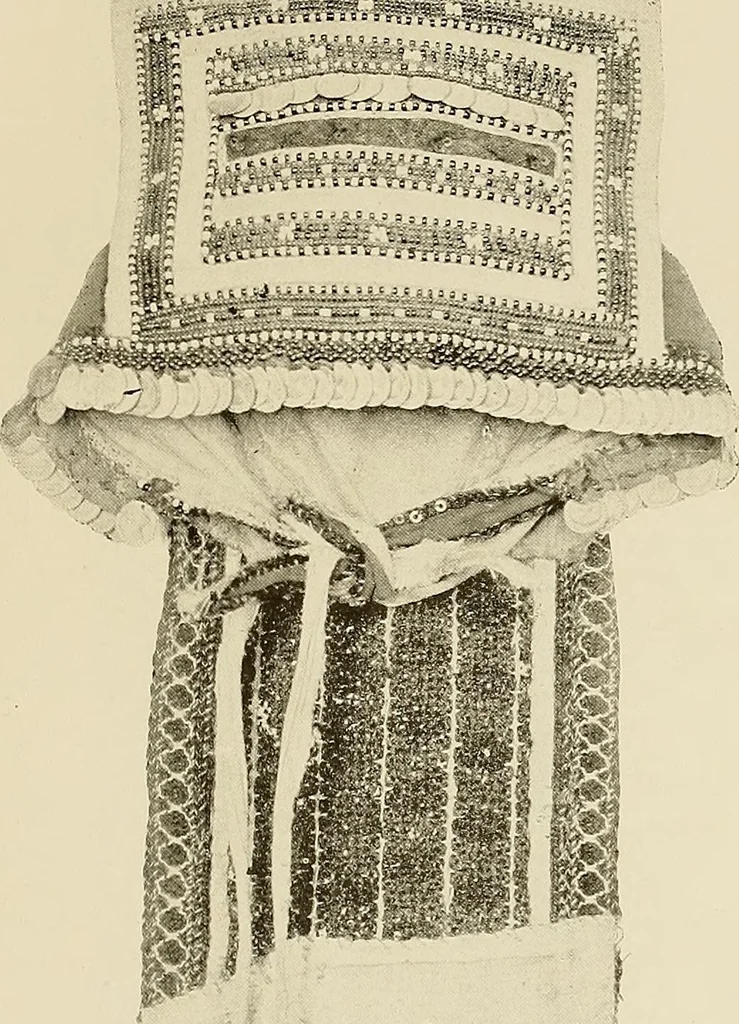 An illustration from Mordvalaisten pukuja kuoseja. Trachten und Muster der Mordvinen, 1896, leaf 552