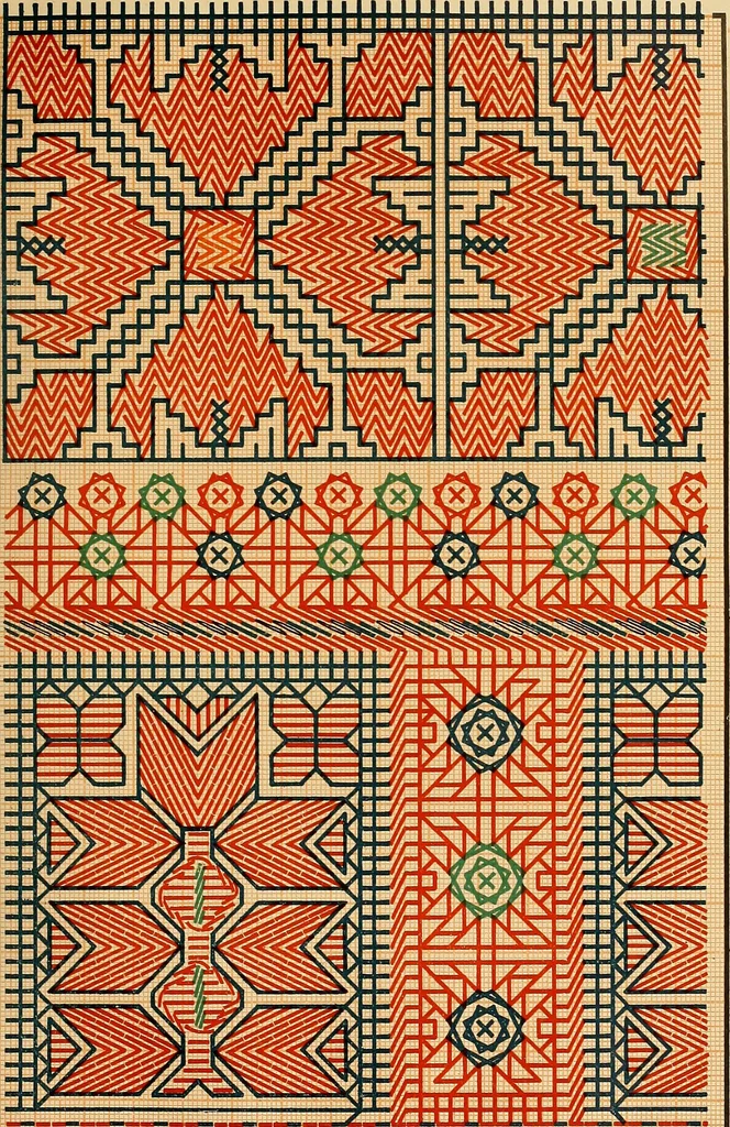 An illustration from Mordvalaisten pukuja kuoseja. Trachten und Muster der Mordvinen, 1896, leaf 576