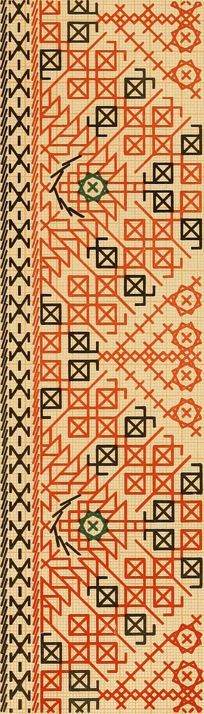 An illustration from Mordvalaisten pukuja kuoseja. Trachten und Muster der Mordvinen, 1896, leaf 590