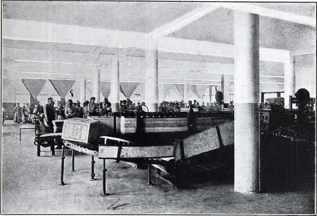 An illustration from "More Light: The Modern Well-lighted Plant is the "Barreled Sunlight" Plant, 1921, leaf 12