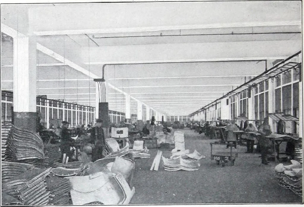 An illustration from "More Light: The Modern Well-lighted Plant is the "Barreled Sunlight" Plant, 1921, leaf 13
