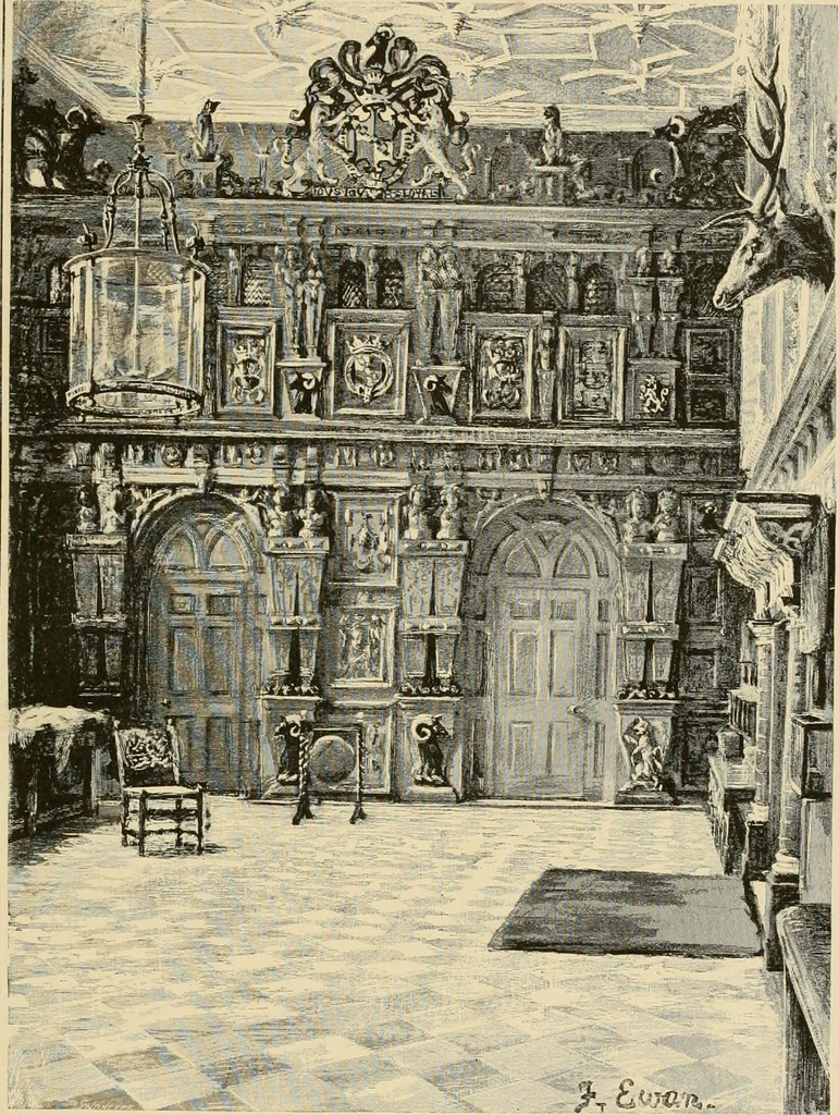 An illustration from More famous homes of Great Britain and their stories, 1902, leaf 72