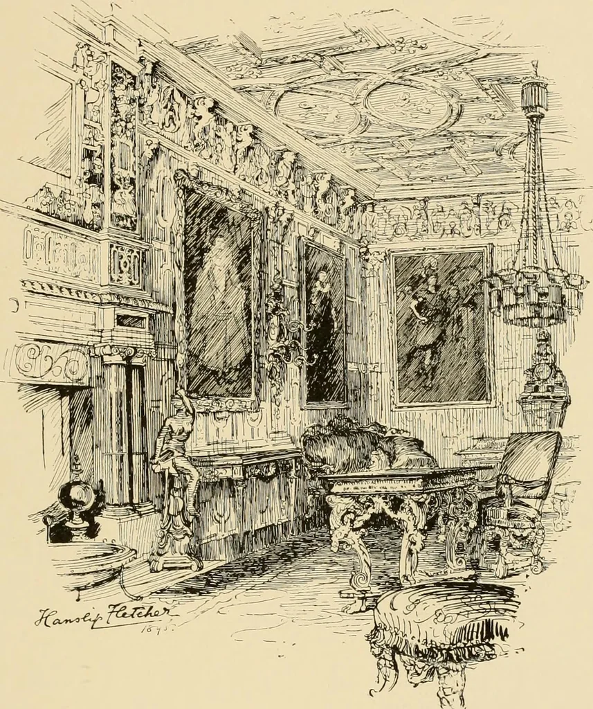 An illustration from More famous homes of Great Britain and their stories, 1902, leaf 74