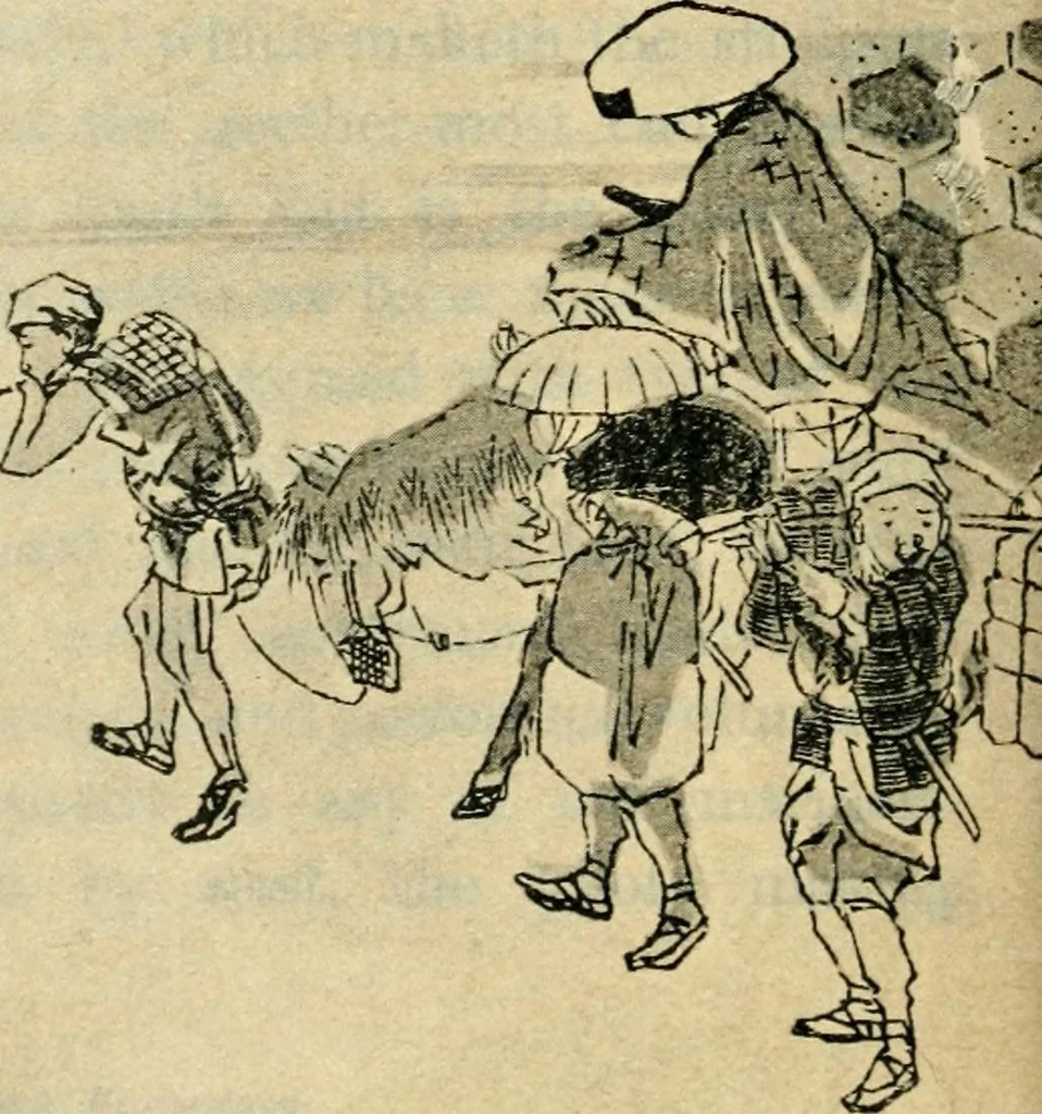 An illustration from More queer things about Japan, 1904, leaf 387