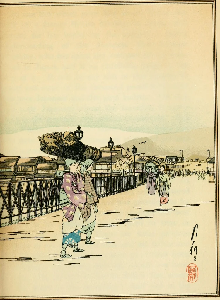 An illustration from More queer things about Japan, 1904, leaf 484