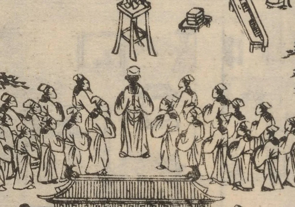 An illustration from Morokoshi kinmō zui, 1854, leaf 30