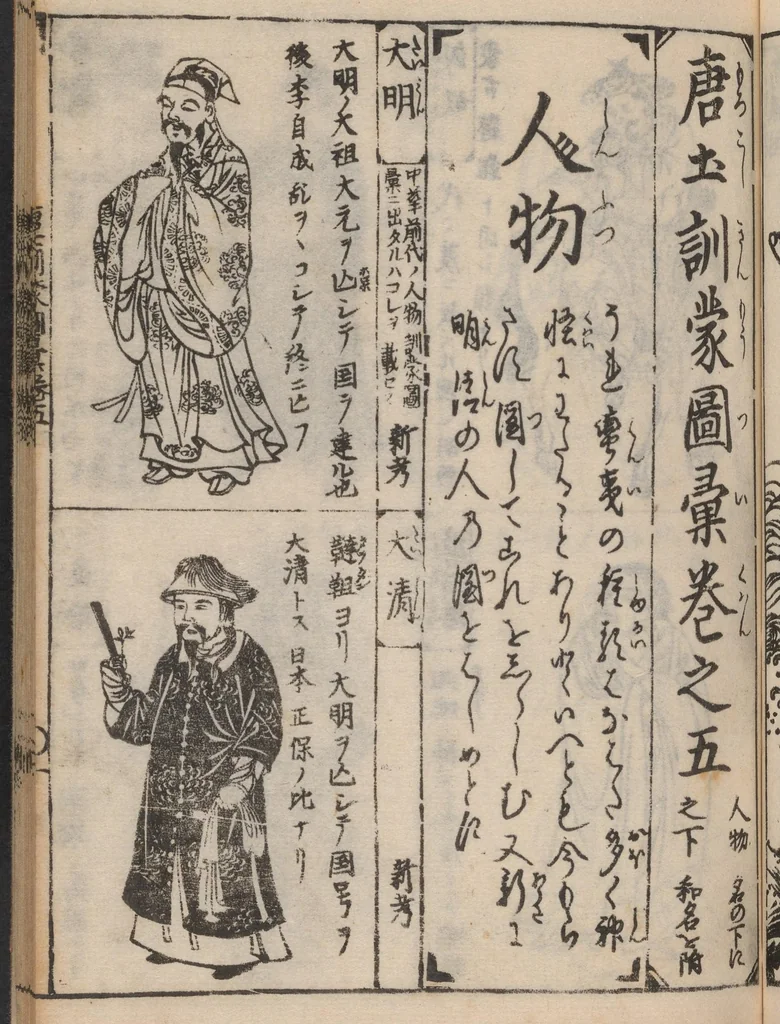 An illustration from Morokoshi kinmō zui, 1854, leaf 20