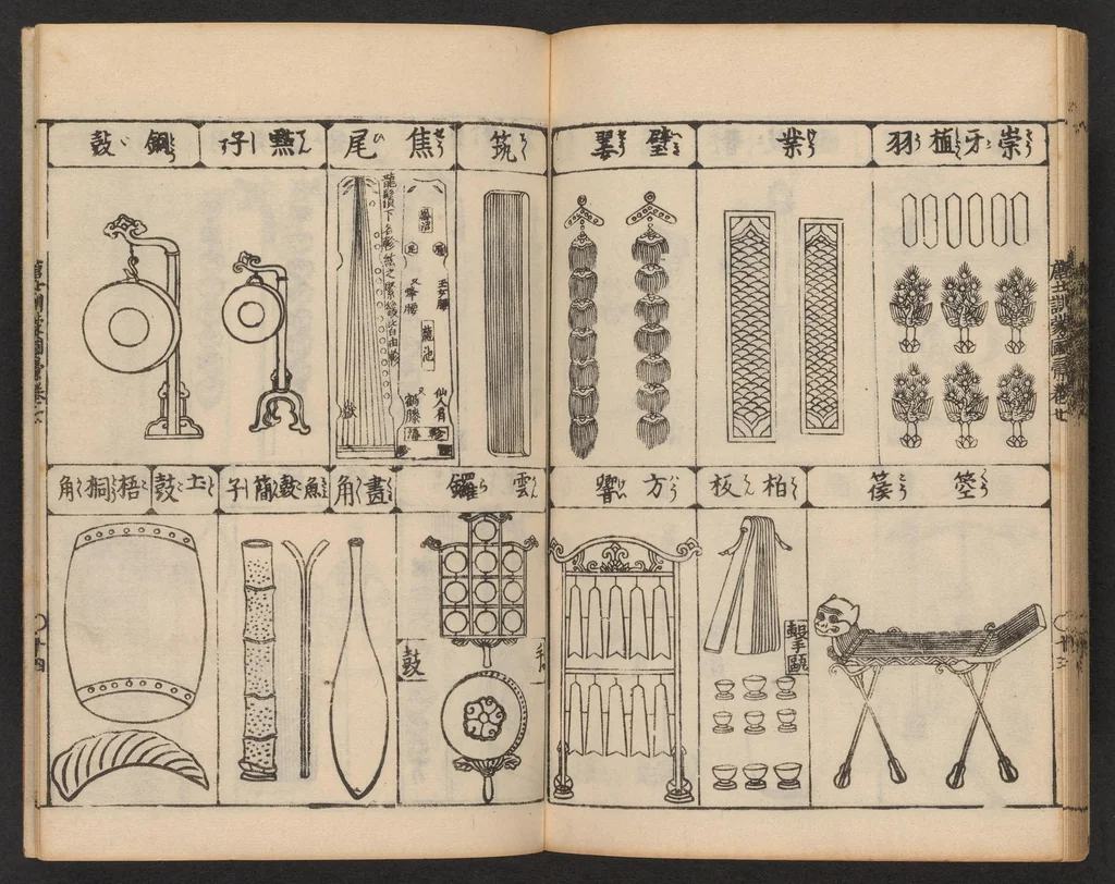 An illustration from Morokoshi kinmō zui, 1854, leaf 34
