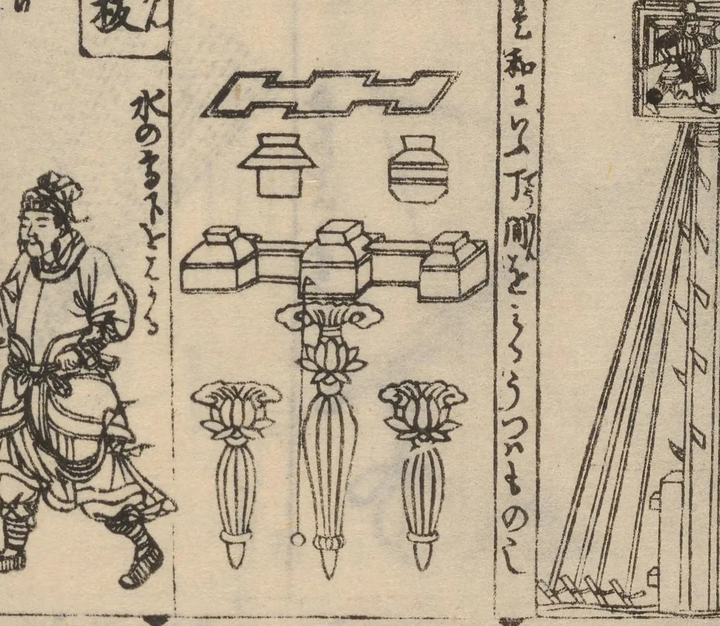 An illustration from Morokoshi kinmō zui, 1854, leaf 18