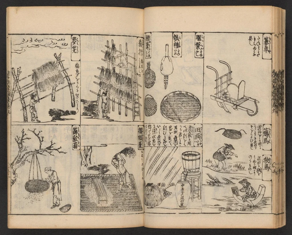 An illustration from Morokoshi kinmō zui, 1854, leaf 25