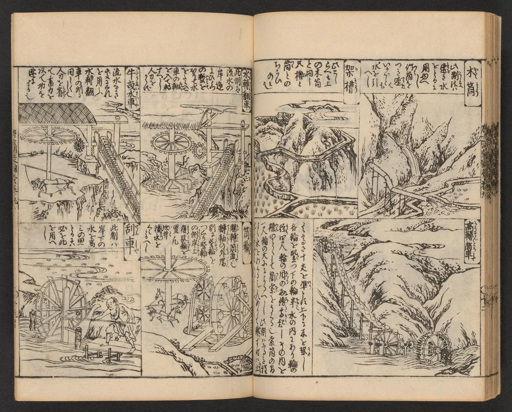 An illustration from Morokoshi kinmō zui, 1854, leaf 27