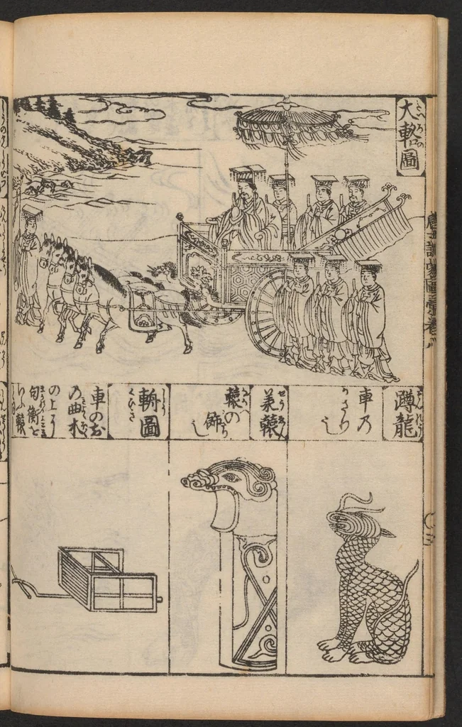 An illustration from Morokoshi kinmō zui, 1854, leaf 5