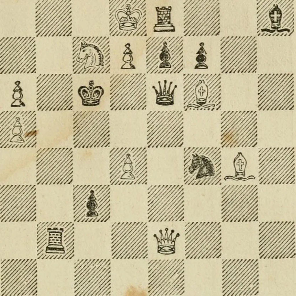 An illustration from Morphy's games of chess, and Frere's problem tournament, 1859, leaf 124