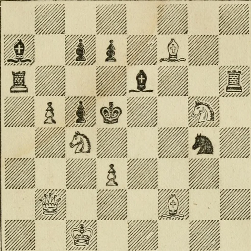 An illustration from Morphy's games of chess, and Frere's problem tournament, 1859, leaf 126
