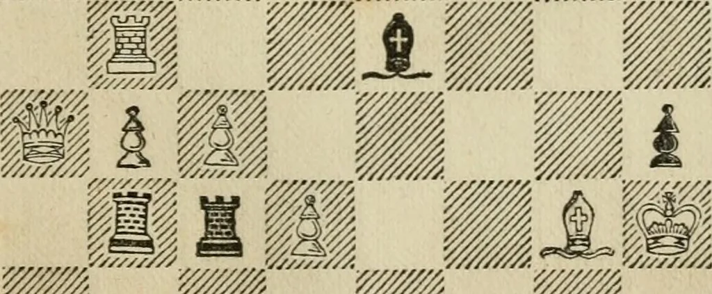 An illustration from Morphy's games of chess, and Frere's problem tournament, 1859, leaf 126