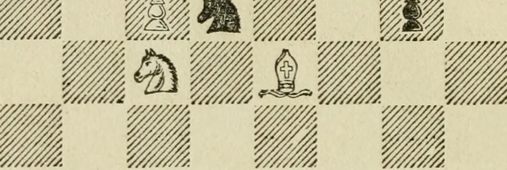 An illustration from Morphy's games of chess, and Frere's problem tournament, 1859, leaf 127