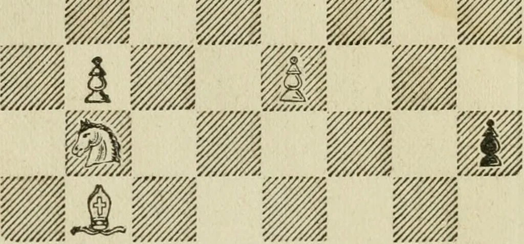 An illustration from Morphy's games of chess, and Frere's problem tournament, 1859, leaf 131