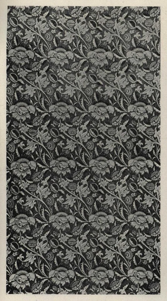 An illustration from Morris chintzes, silks, tapestries, etc., 1910, leaf 10