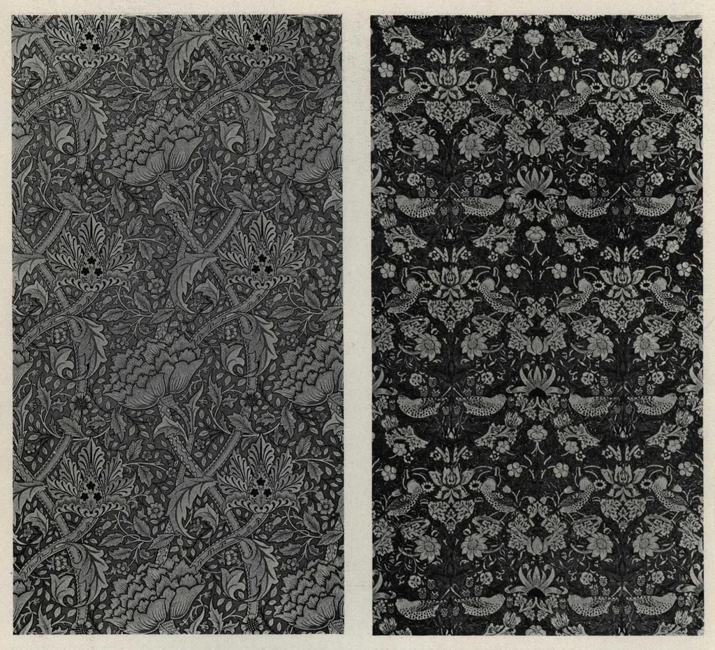 An illustration from Morris chintzes, silks, tapestries, etc., 1910, leaf 11