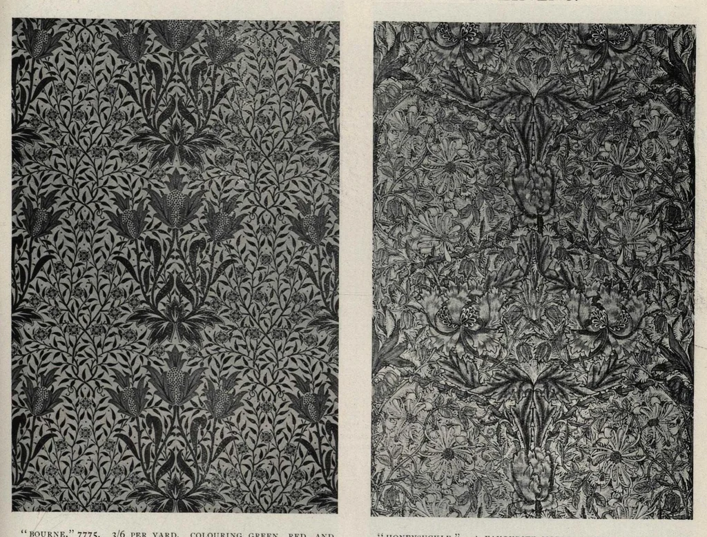 An illustration from Morris chintzes, silks, tapestries, etc., 1910, leaf 14