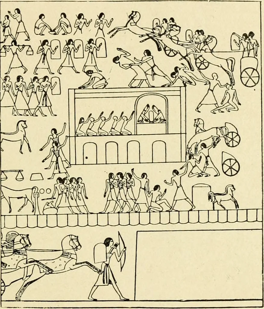 An illustration from Moses and the monuments : light from archaeology on Pentateuchal times, 1920, leaf 298