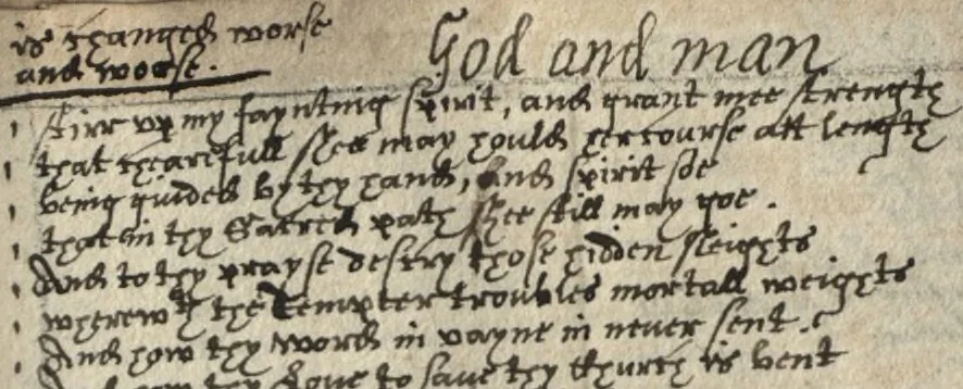 An illustration from The most auntient historie of God and man, or, A collection of Gods proceedings with man in generall, from the first, to the last : but more especially of the devinity, and humanitie of our blessed sauiour Iesus Christ, his loue to his spouse, and his hate to his, and her enimies, together wth Satans plottes against her in all ages, in form of a poem, 1629, leaf 75