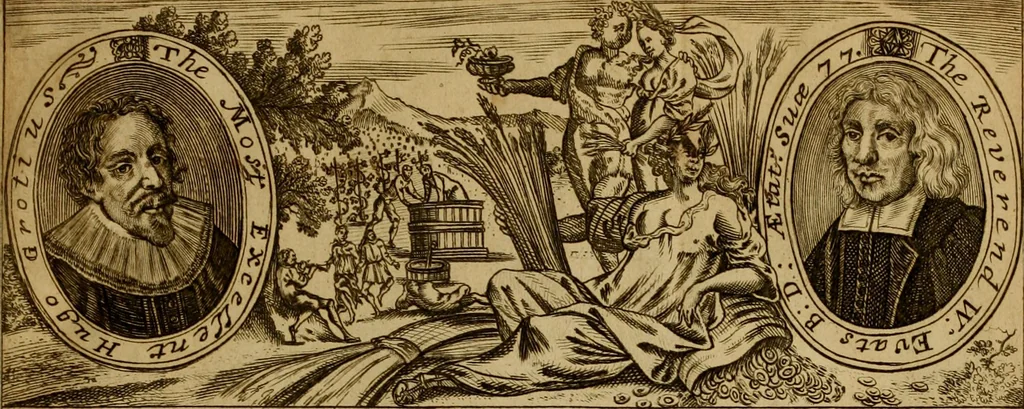 An illustration from The most excellent Hugo Grotius his three books treating of the rights of war & peace : in the first is handled whether any war be just : in the second is shewed the causes of war, both just and unjust : in the third is declared what in war is lawful, that is, unpunishable : with the annotations digested into the body of every chapter, 1682, leaf 6