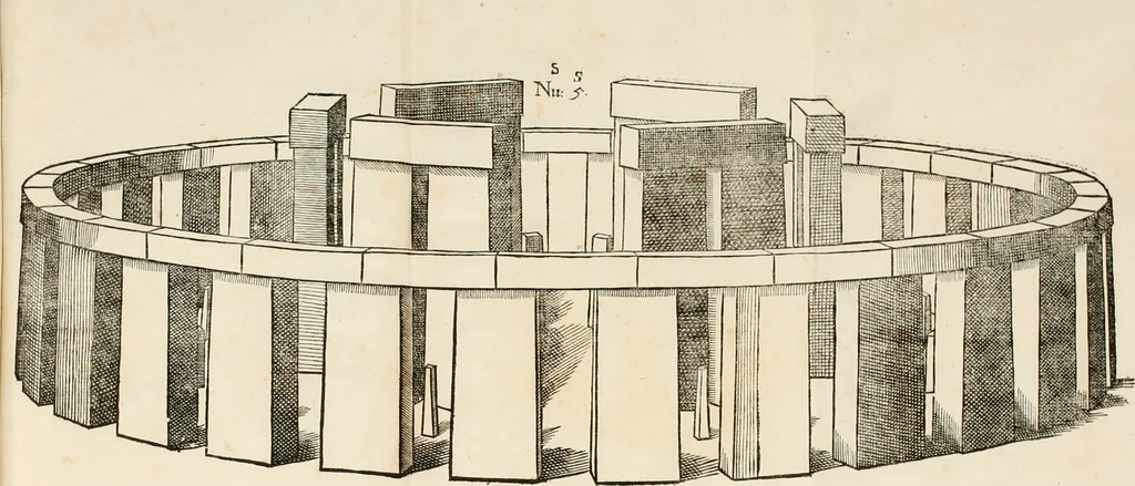 An illustration from The most notable antiquity of Great Britain, vulgarly called Stone-Heng, on Salisbury plain. Restored by Inigo Jones esquire, architect generall to the late king, 1655, leaf 87