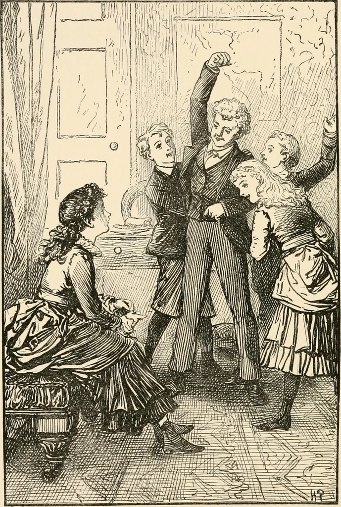 An illustration from Mother Bunch : a story for boys and girls, 1885, leaf 153