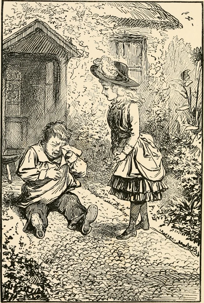 An illustration from Mother Bunch : a story for boys and girls, 1885, leaf 99