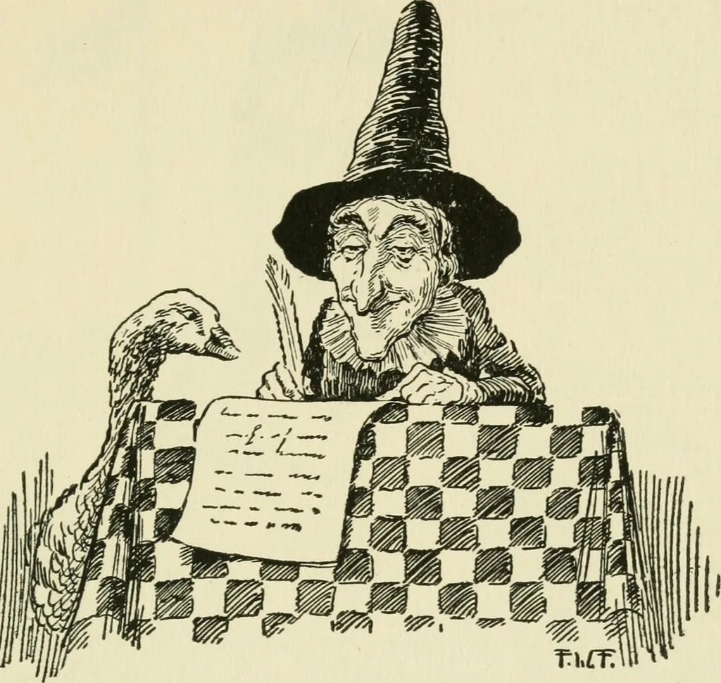 An illustration from Mother Goose comes to Portland;, 1918, leaf 10