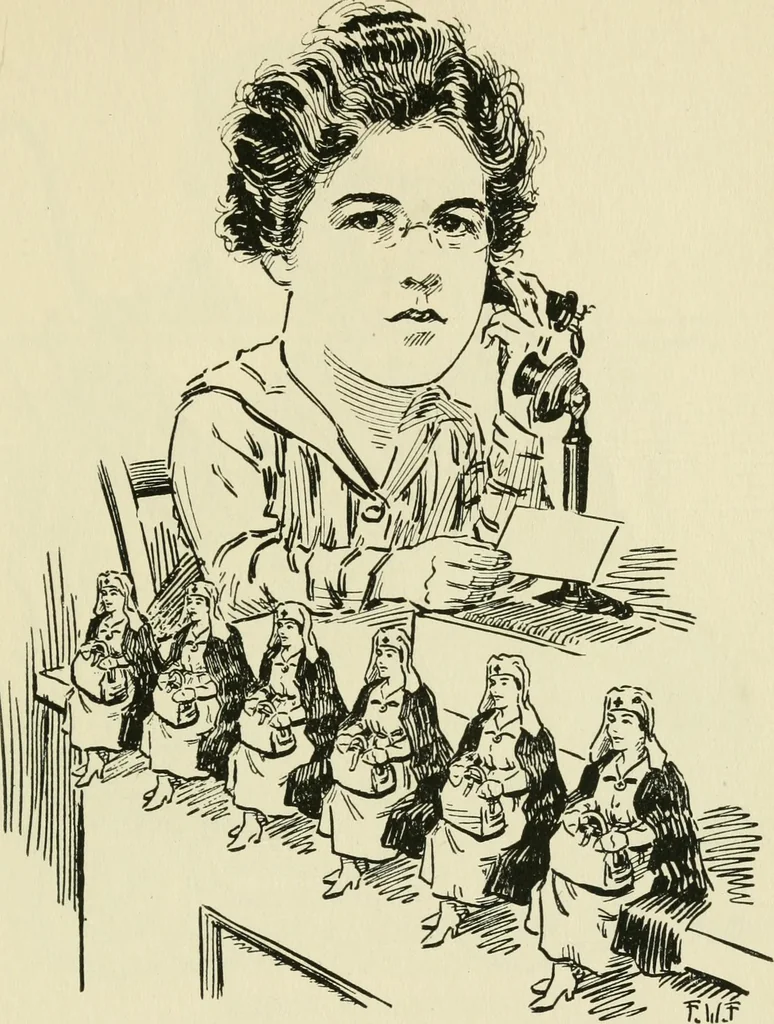 An illustration from Mother Goose comes to Portland;, 1918, leaf 16