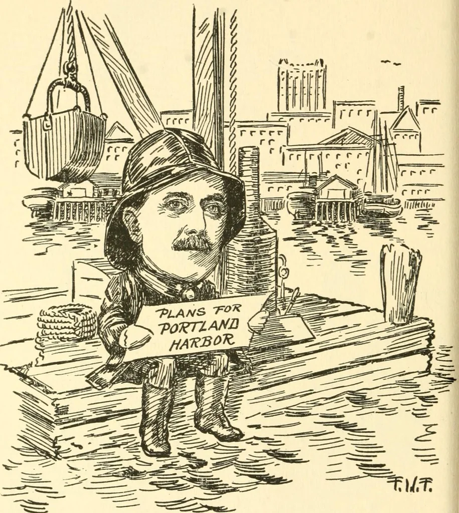 An illustration from Mother Goose comes to Portland;, 1918, leaf 35