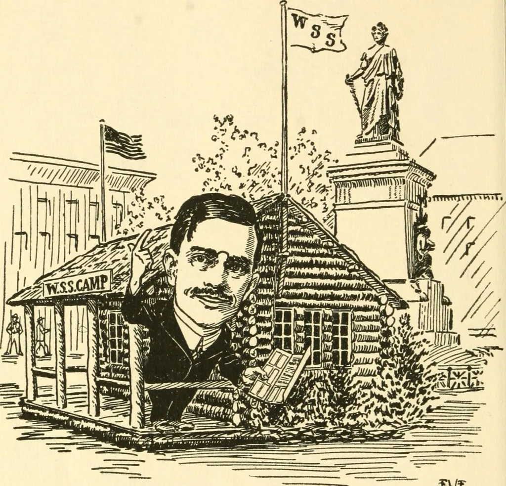 An illustration from Mother Goose comes to Portland;, 1918, leaf 37
