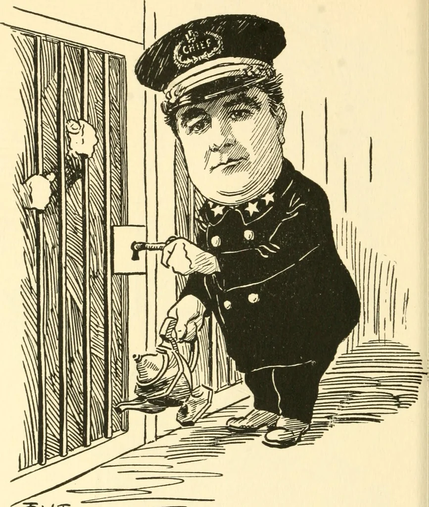 An illustration from Mother Goose comes to Portland;, 1918, leaf 47