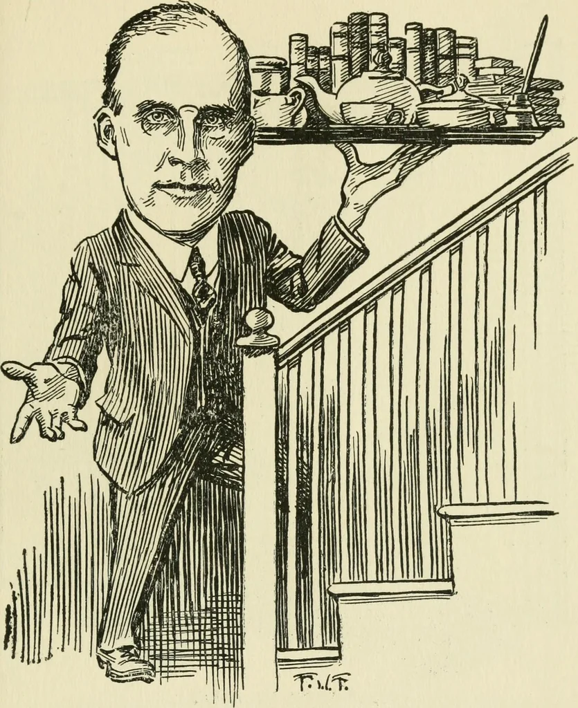 An illustration from Mother Goose comes to Portland;, 1918, leaf 48