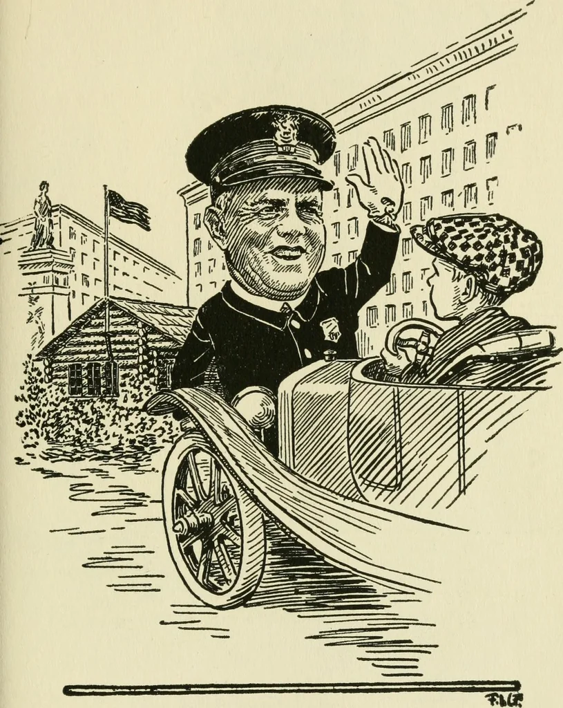 An illustration from Mother Goose comes to Portland;, 1918, leaf 50